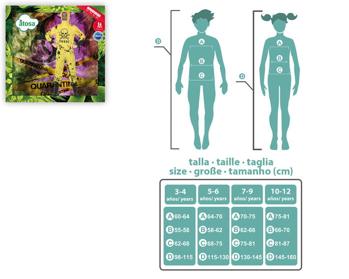 Déguisement Halloween Homme Adulte de Singe Épidémie, Taille M-L, Jaune, en Polyester Déguisement Halloween Homme Adulte de Singe Épidémie, Taille M-L, Jaune, en Polyester