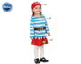 Déguisement Pirate Bébé Fille 0-6 Mois Loro - Ensemble 3 Pièces (Chapeau, Chemise, Jupe) en Polyester Multicolor
