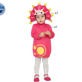 Déguisement Dragon Bébé Fille 0-6 Mois, Costume Fête Animaux, 2 Pièces (Capuche + Tenue), Polyester Rose