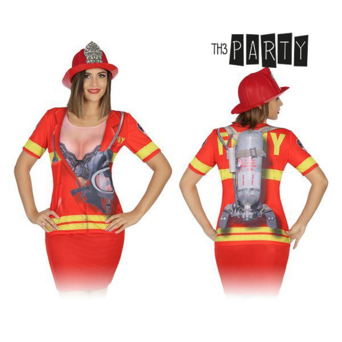 Th3 Party Déguisement Camiseta Bombera Rouge XS/S