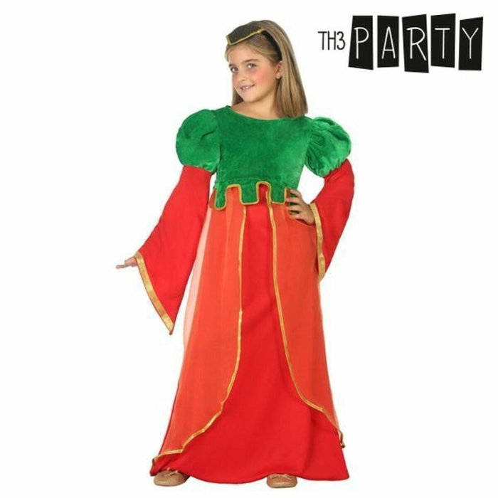 Th3 Party Déguisement Dame Médiévale Enfant Vert et Rouge Th3 Party Déguisement Dame Médiévale Enfant Vert et Rouge
