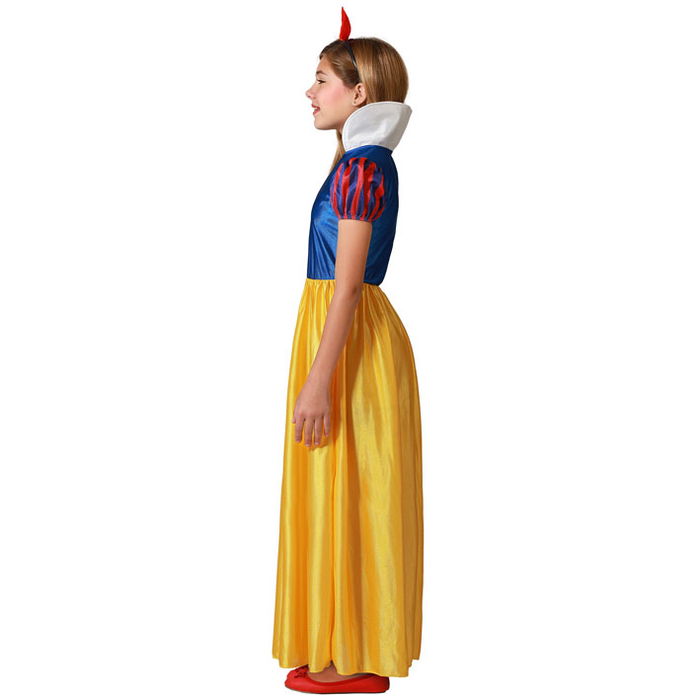 Déguisement Princesse de Conte Jaune Fille Enfant 5-6 Ans - 3 Pièces (Diadème, Top, Jupe) en Polyester pour Carnaval ou Fête