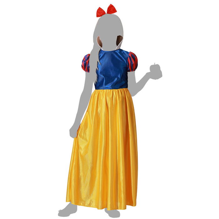 Déguisement Princesse de Conte Jaune Fille Enfant 5-6 Ans - 3 Pièces (Diadème, Top, Jupe) en Polyester pour Carnaval ou Fête