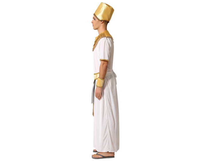 Disfraz - Déguisement Adulte Hombre Égyptien Pharaon Blanc en Polyester pour Carnaval ou Fête - Taille XS-S - Comprend Tunique, Tocado, Ceinture et Bracelets Disfraz - Déguisement Adulte Hombre Égyptien Pharaon Blanc en Polyester pour Carnaval ou Fête - Taille XS-S - Comprend Tunique, Tocado, Ceinture et Bracelets