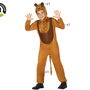 Déguisement Lion Unisexe Enfant 10-12 Ans - Costume de Carnaval 3 Pièces (Mono, Queue, Cagoule) en Polyester
