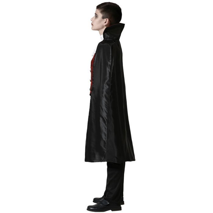 Déguisement Enfant Vampire Halloween Garçon Borgoña Taille 7-9 Ans - Cape, Veste et Pantalon en Polyester