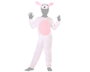 Déguisement Lapin Enfant Unisex Rose 3-4 Ans Costume Fête Carnaval Animal avec Capuche et Combinaison en Polyester