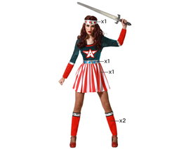 Atosa Déguisement Héroïne de Comic Adulte Multicolor M-L
