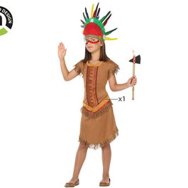 Déguisement Indien Fille Enfant 3-4 Ans Costume Lejano Oeste Western Indiens Vaqueros Carnaval Fête Vestido