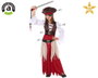Atosa Déguisement Pirate Rouge pour Fille