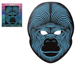 Atosa Masque Gorille LED Musical avec Éclairage LED Rétractable pour Fêtes, Halloween, Carnaval - Accessoire de Déguisement Lumineux pour Adulte