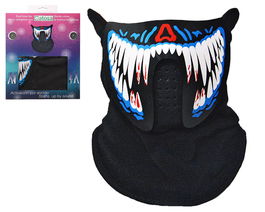 Atosa Masque dents LED avec capteur sonore pour fête, Halloween, carnaval - Masque d'Halloween lumineux Multicolor