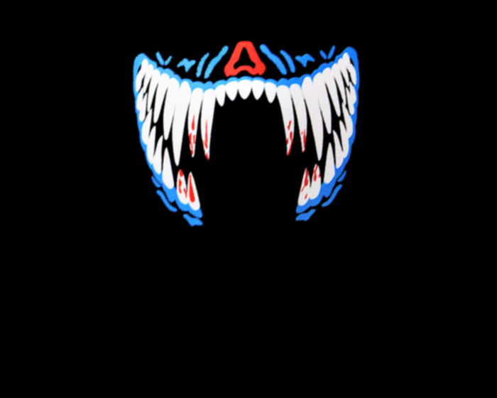 Atosa Masque dents LED avec capteur sonore pour fête, Halloween, carnaval - Masque d'Halloween lumineux Multicolor