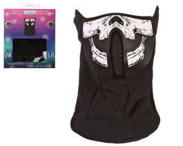 Atosa Masque squelette LED avec capteur de son et lumière pour fête, Halloween, adulte - Accessoire déguisement unisexe