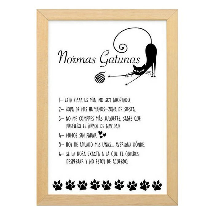 Cadre Blanc Chats 35 x 25 cm Cadre Blanc Chats 35 x 25 cm