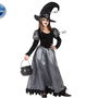 Déguisement de Sorcière pour Fille 7-9 Ans Halloween - Costume Enfant avec Chapeau Pointu et Détails Brillants, Polyester