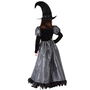 Déguisement de Sorcière pour Fille 7-9 Ans Halloween - Costume Enfant avec Chapeau Pointu et Détails Brillants, Polyester