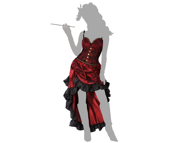 Atosa Costume Cabaret Rouge Adulte Femme