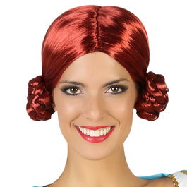 Peluca Tyrolienne Rouge aux Nattes 240 g - Perruque femme adulte pour Oktoberfest et fêtes médiévales