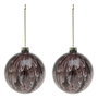 Boules de Noël (2 pcs) 113572 Marron Rouge 8 cm (2 Unités)