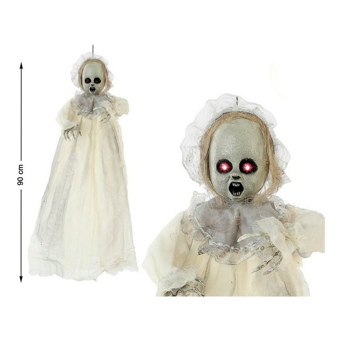 Atosa Colgante Niña Fantasma 90cm con Ojos Luminosos