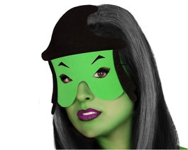 Atosa Masque Halloween Sorcière en EVA Vert 20.5x19cm