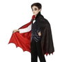 Atosa Cape noire et rouge de 66 cm avec design de chauve-souris pour enfants