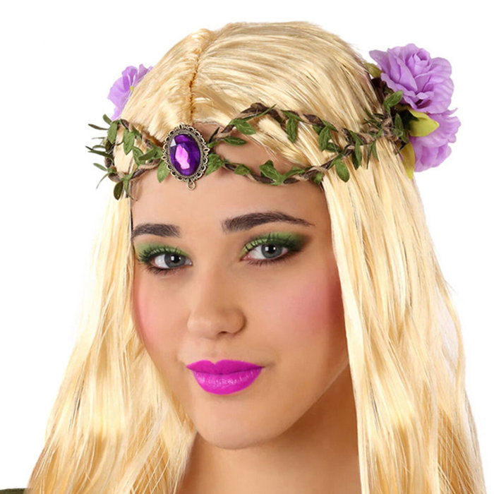BigBuy Carnival Serre-tête Fleurs Hippie Elfe Mystique