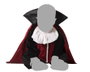 Déguisement de Vampire pour Bébé Garçon 6-12 Mois - Ensemble avec Cape, Pantalon, T-shirt et Col Claudine Rouge et Noir pour Halloween