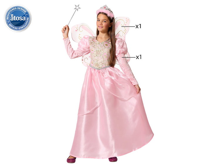 Déguisement Fée Marraine Rose Enfant Fille 10-12 Ans Fantaisie avec Ailes et Robe Déguisement Fée Marraine Rose Enfant Fille 10-12 Ans Fantaisie avec Ailes et Robe