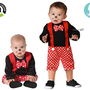 Déguisement Bébé Raton Disney Mickey, Costume Fantaisie pour Garçon 12-24 Mois Rouge Noir à Lunettes, Polyester