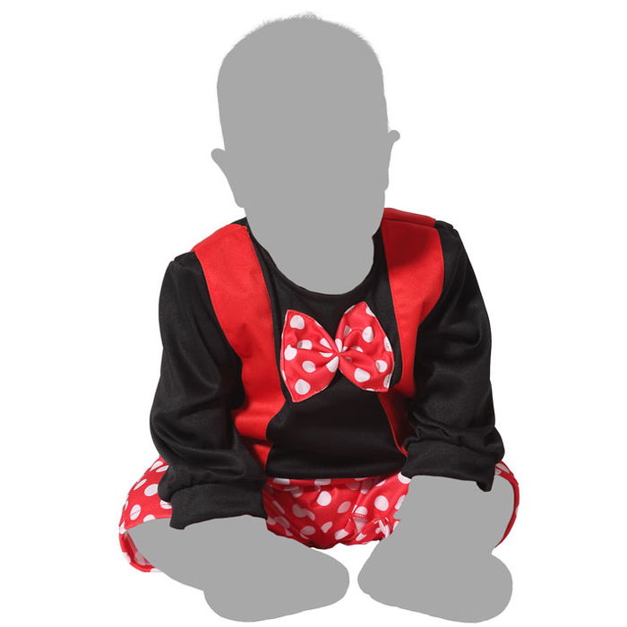 Déguisement Bébé Raton Disney Mickey, Costume Fantaisie pour Garçon 12-24 Mois Rouge Noir à Lunettes, Polyester