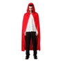 BigBuy Carnival Cape Rouge en Velours avec Capuche 140 cm