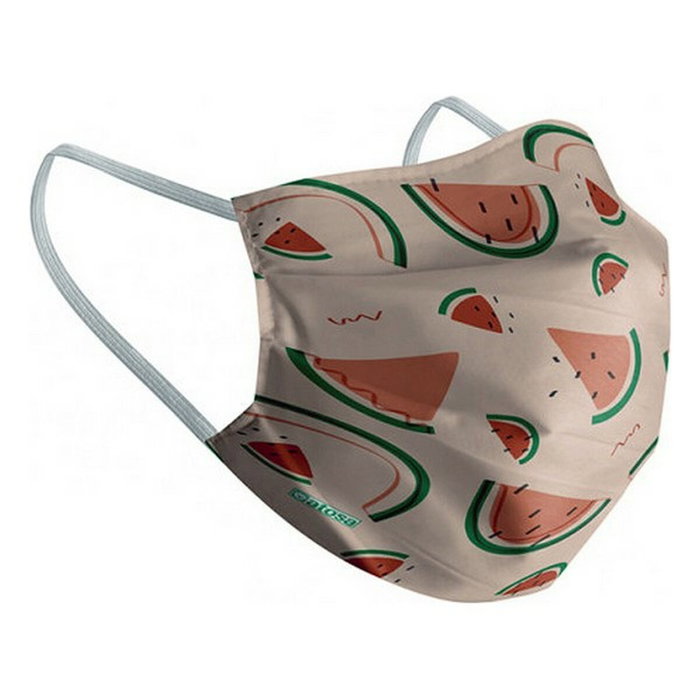 Masque en tissu hygiénique réutilisable 10-12 Ans Pastèque Masque en tissu hygiénique réutilisable 10-12 Ans Pastèque