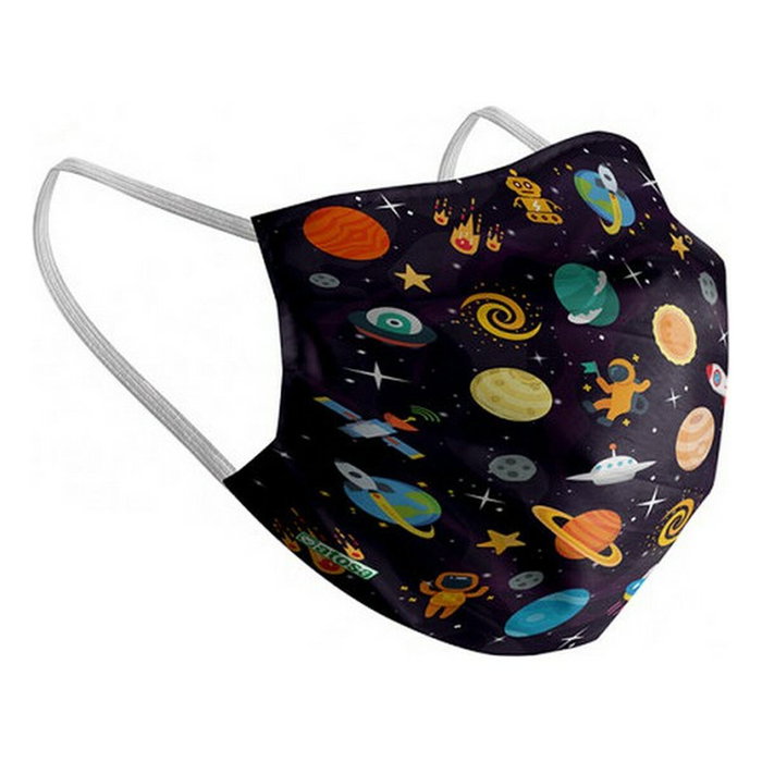 Masque en tissu hygiénique réutilisable Space Enfant 10-12 Ans