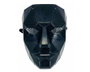 Masque noir à géométrie facettée 21x16x10 cm pour déguisement de méchant