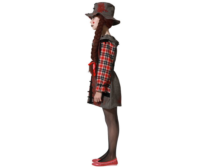 Atosa Déguisement Poupée Vaudou Grise avec Robe et Chapeau pour Fille Atosa Déguisement Poupée Vaudou Grise avec Robe et Chapeau pour Fille