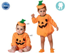 Déguisement Citrouille Orange avec Bonnet pour Bébé