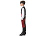 Déguisement Pirate Bucanier pour Garçon 7-9 Ans - Costume Carnaval avec Chemise, Pantalon, Ceinture et Foulard en Polyester