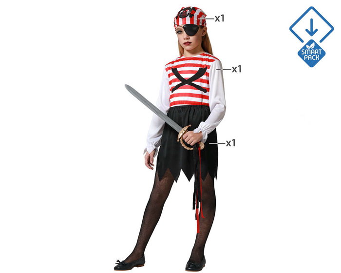 BigBuy Carnival Déguisement Pirate à Rayures pour Enfant BigBuy Carnival Déguisement Pirate à Rayures pour Enfant