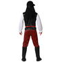 Déguisement Pirate Adulte Homme Rayé Rouge Taille XS-S - Cinturon et Foulard Inclus - Polyester