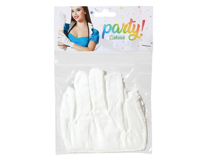 Atosa Gants blancs pour déguisement de mime, marié ou magicien Atosa Gants blancs pour déguisement de mime, marié ou magicien