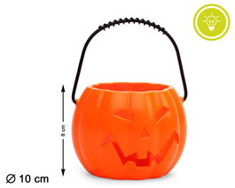 atosa Citrouille décorative orange avec lumière 10 cm