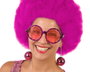 atosa Lunettes Rondes Carnaval Fuchsia Femme Adulte avec Boules Suspendues
