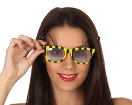 Atosa Lunettes Abeille Jaune et Noir pour Femme Adulte