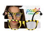 Gafas de déguisement Abeja Noir et Jaune pour Femme Adulte - Accessoire pour Carnaval, Fête ou Costume d'Animal
