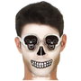 BigBuy Carnival Lunettes de crâne avec lumières LED multicolores Blanc