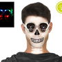 Lunettes de Squelette à LED Multicolores pour Costume - Accessoire Halloween pour Adultes en Blanc