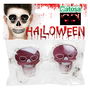 Lunettes de Squelette à LED Multicolores pour Costume - Accessoire Halloween pour Adultes en Blanc
