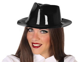 Atosa Sombrero Gangster Noir en PVC